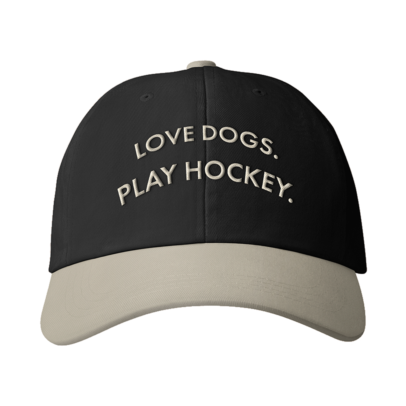 Signature Puff Hat – “Love Dogs. Play Hockey.”