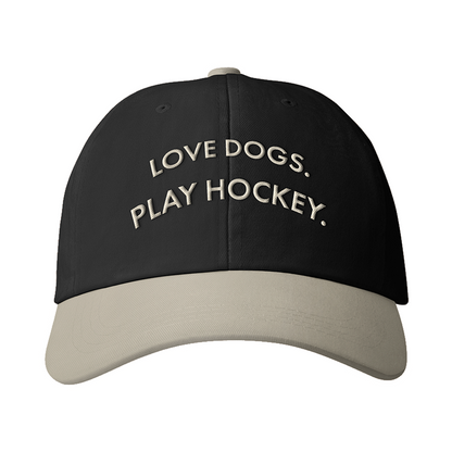 Signature Puff Hat – “Love Dogs. Play Hockey.”